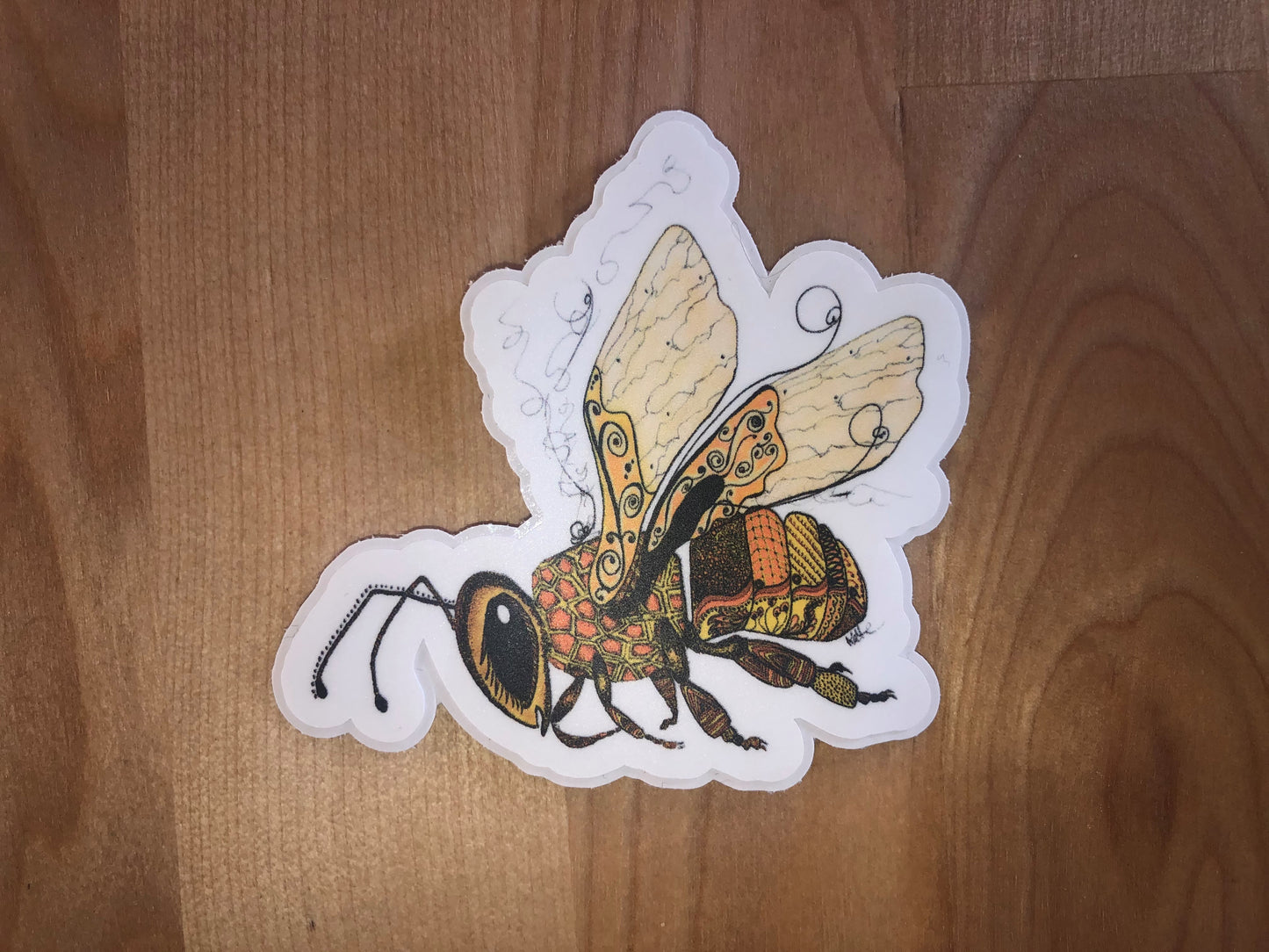 Colorful Bee Logo Stickers