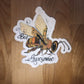 Colorful Bee Logo Stickers